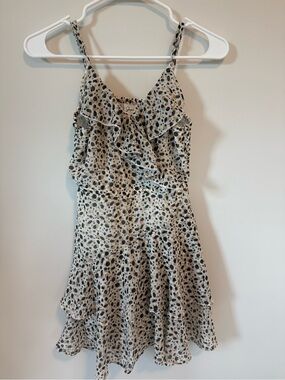 Japna Cream Romper with Black and Tan Spots Size S